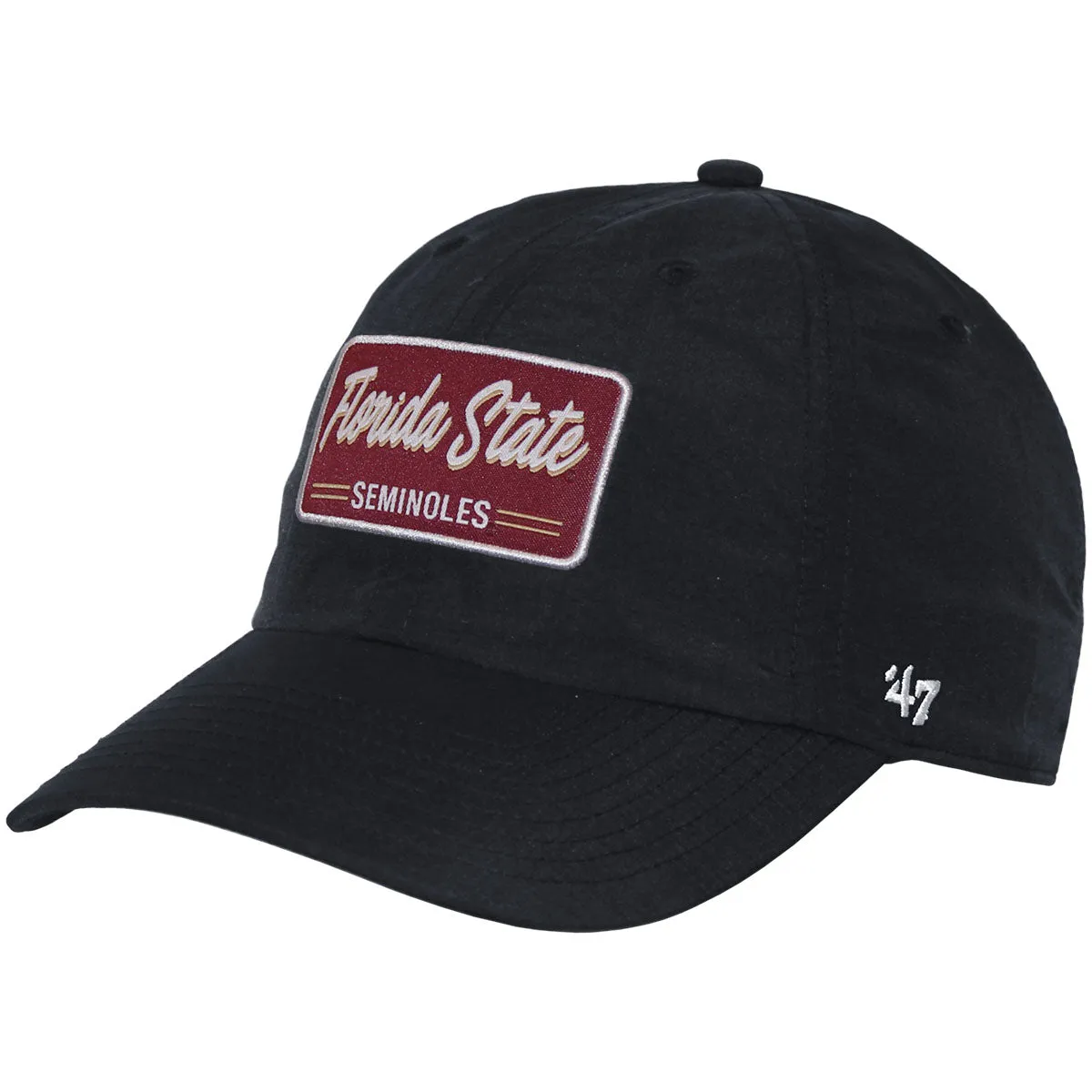 47 Brand Florida State Seminoles Woven Patch Adjustable Relaxed Cap - Black