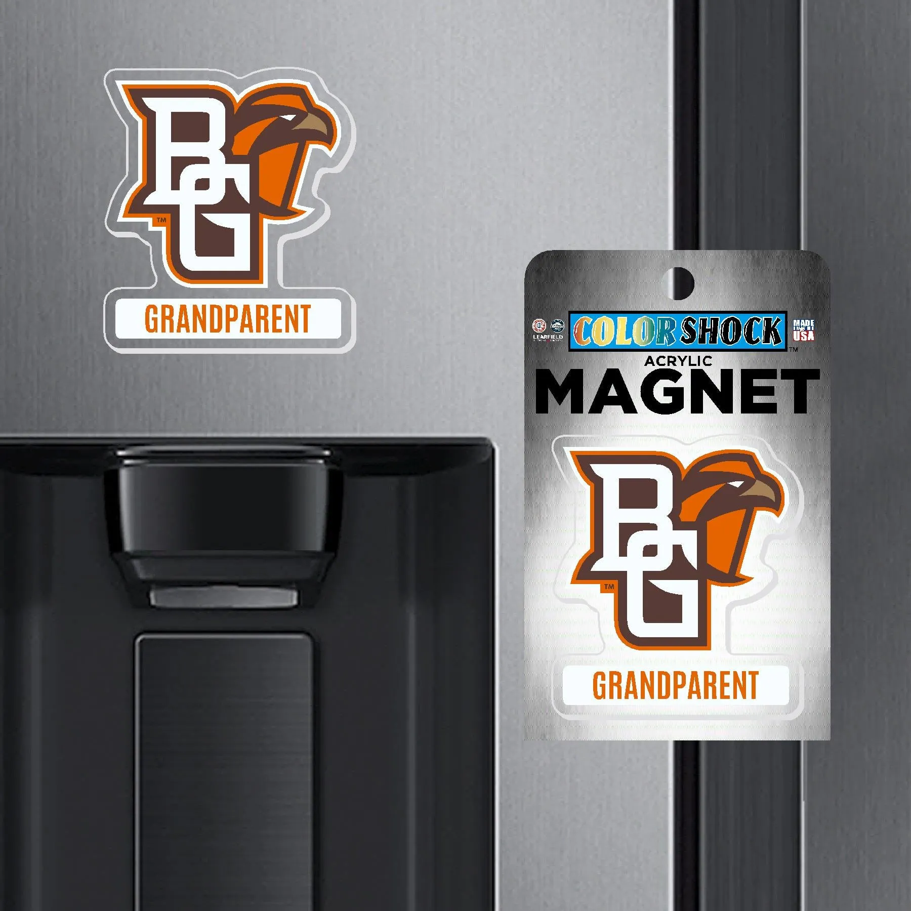 Acrylic BGSU Peekaboo Grandparent Magnet