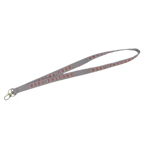 BGSU Nashville Lobster Clasp Lanyard Grey