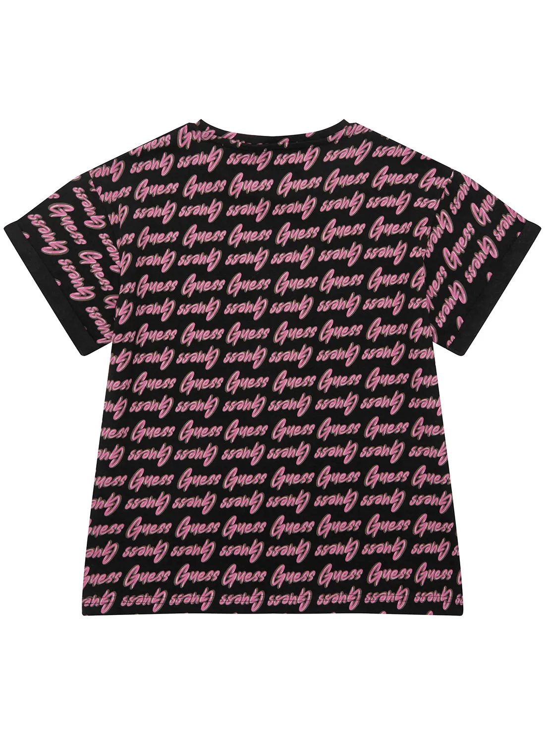 Black Pink Logo T-Shirt (7-16) Guess