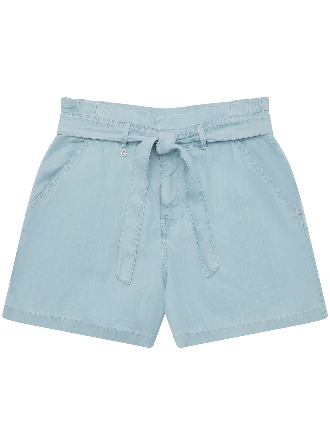 Blue Tencel Indi Shorts (2-7) Guess
