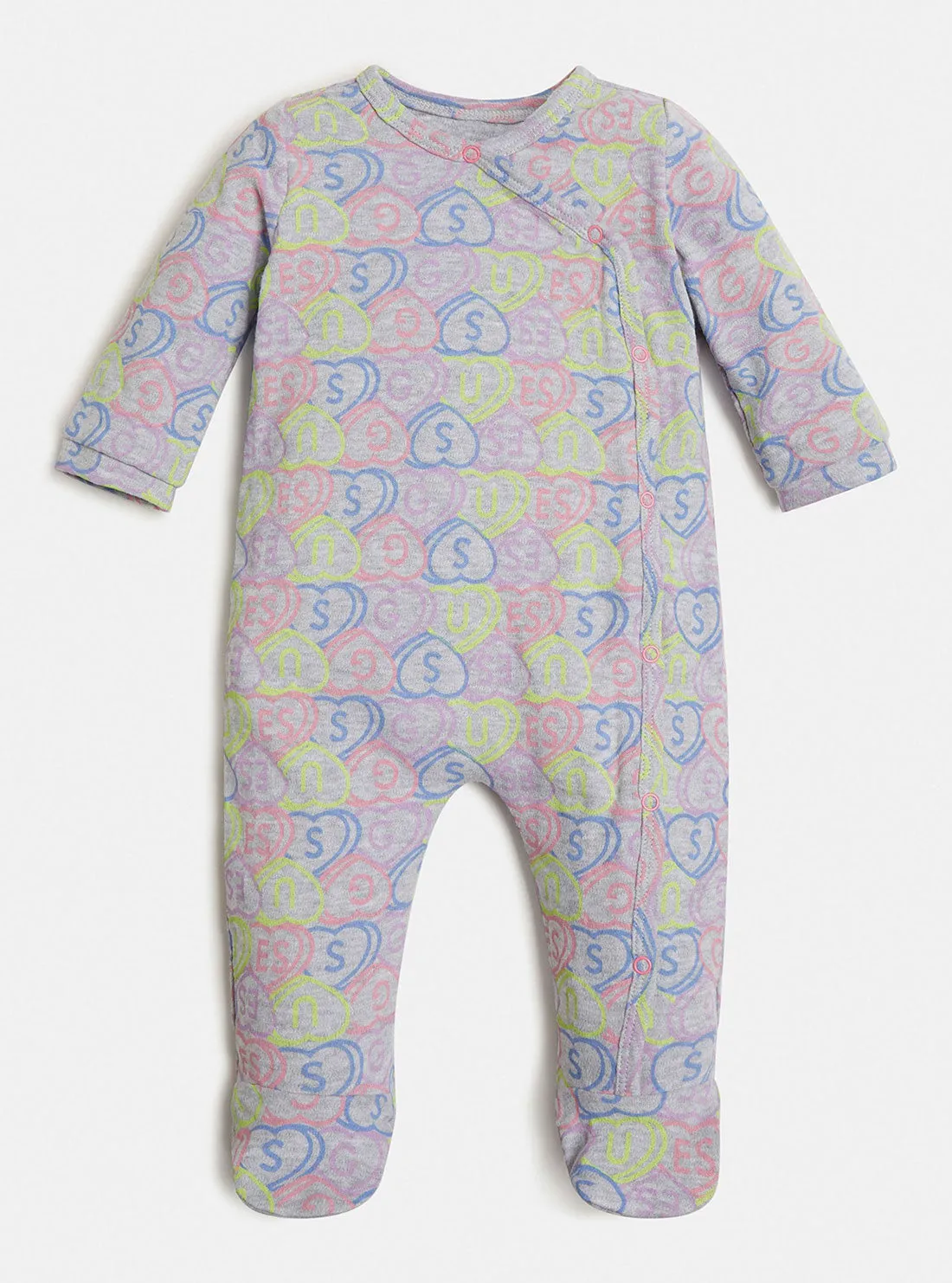 Captured Heart Logo Onesie (0-12m) Guess