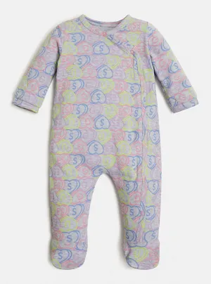 Captured Heart Logo Onesie (0-12m) Guess