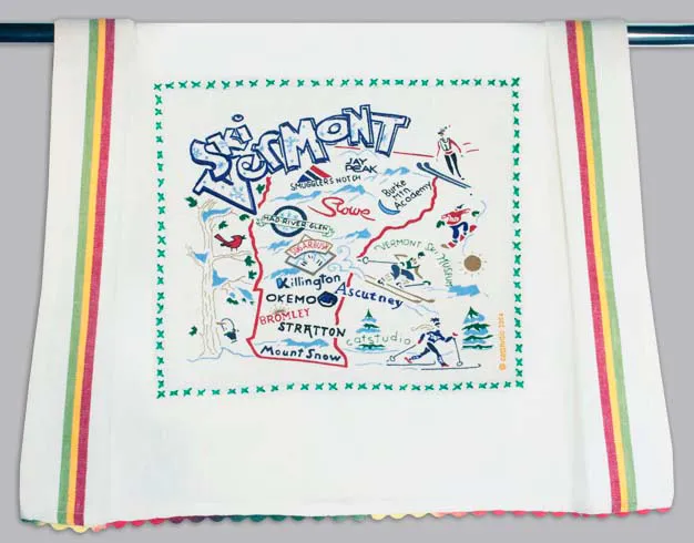 Catstudio Ski Vermont Dishtowel