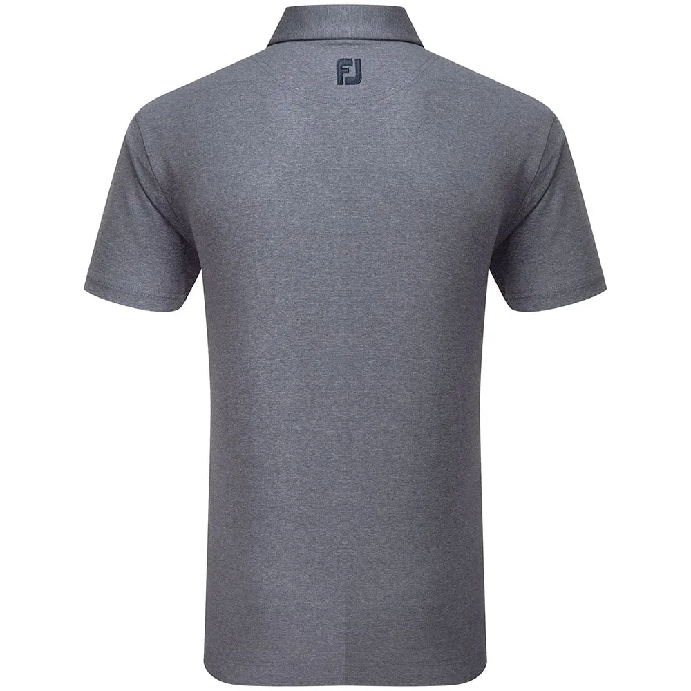 FootJoy Heather Self Collar Polo Shirt - Navy