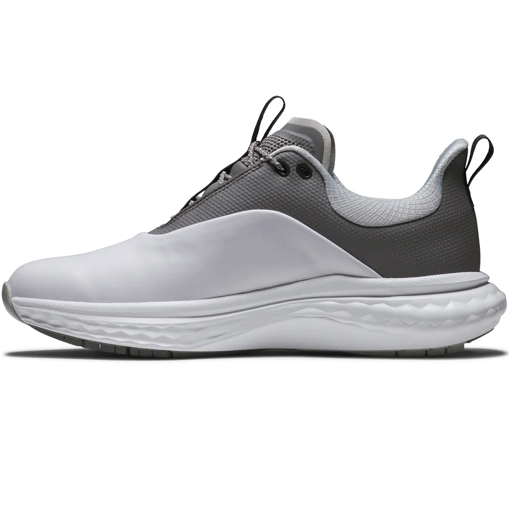 FootJoy Quantum Spikeless Shoes - White/Grey/Silver