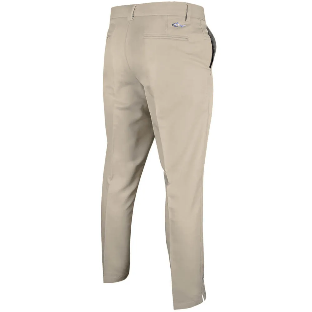 Greg Norman by ProQuip Flat Front 5-Pocket Trousers - Beige