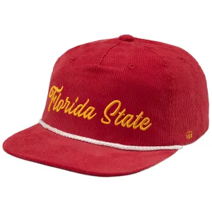 Homefield Vault Florida State Adjustable Flat Bill Corduroy Cap - Crimson