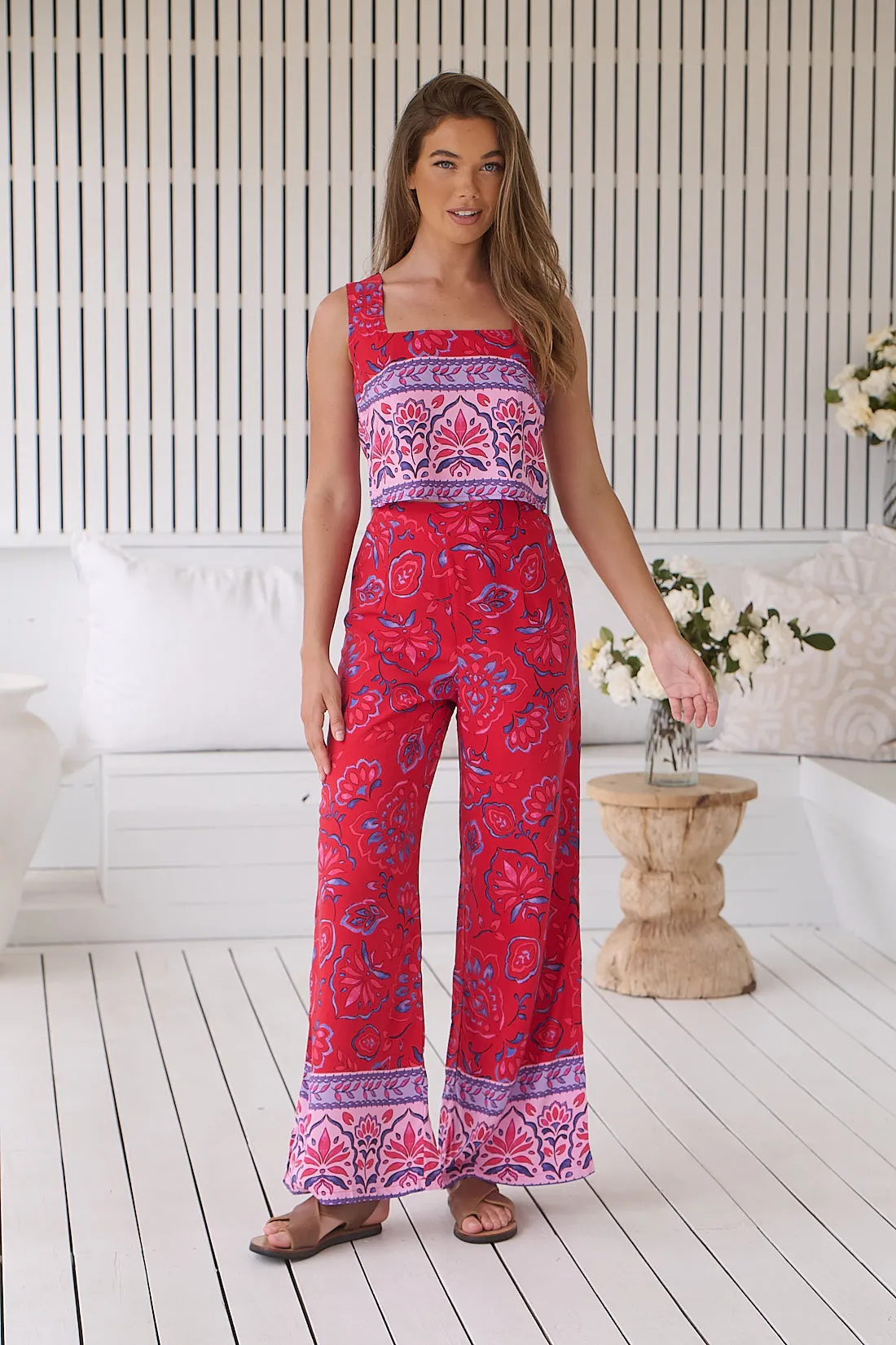 Jaase Jax Pants High Waist Wide Leg - Florian