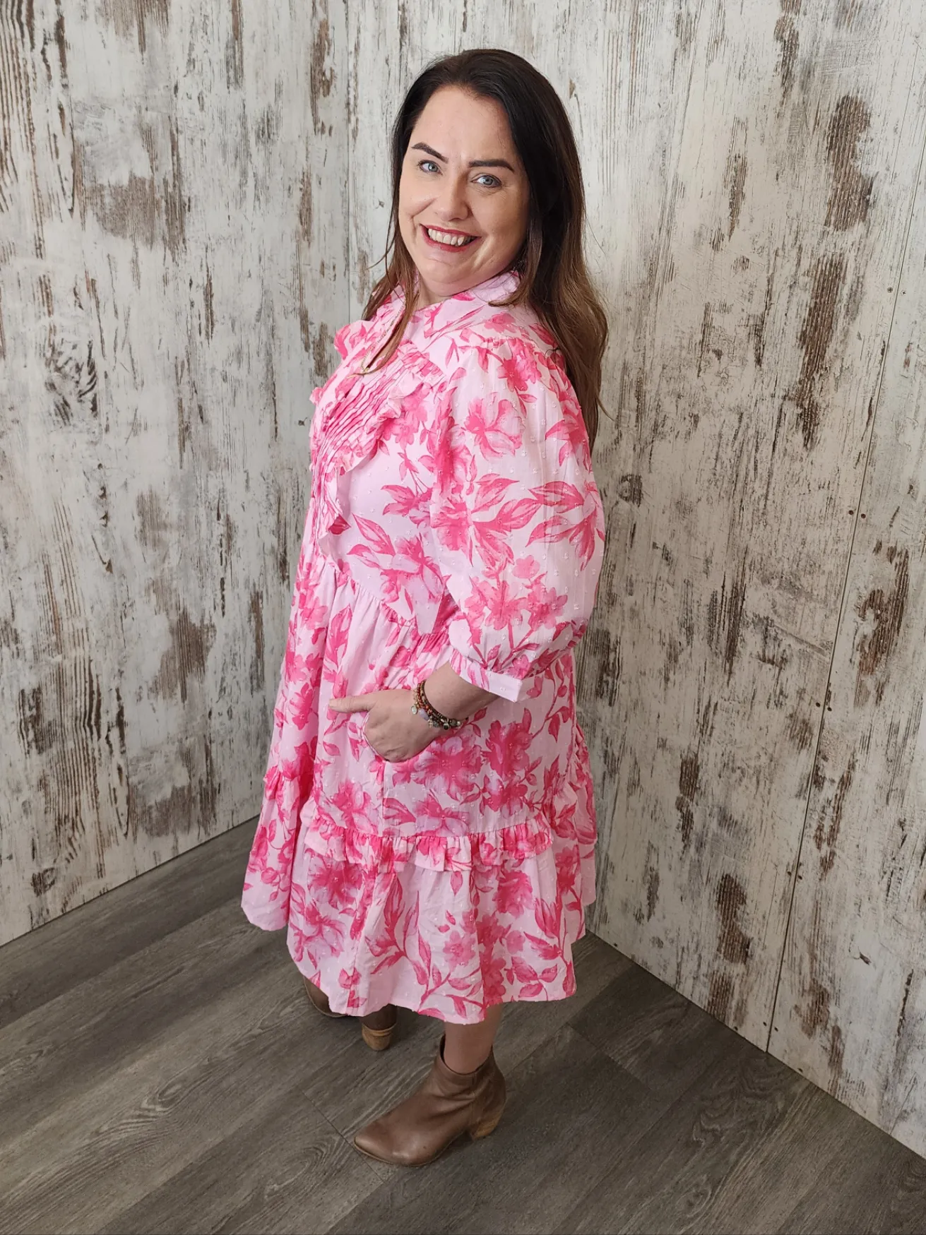 Joop & Gypsy Kelly Mini Dress V Neck Pockets - Sweet Thing