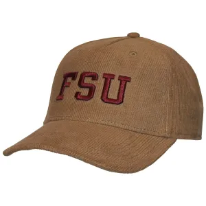 Legacy FSU Adjustable Corduroy Cap - Khaki