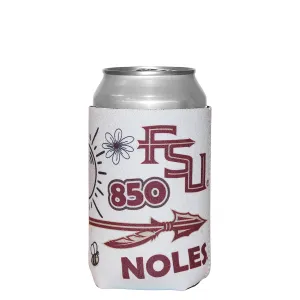 Logo Brands Florida State Native All Over Design Can Cooler - White