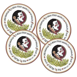 Magnolia Lane Florida State University Seminole Logo Design 10.5" Dinner Plate Set
