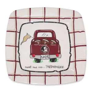 Magnolia Lane Noles Meet Me in Tallahassee Truck Design Melamine Square Plate