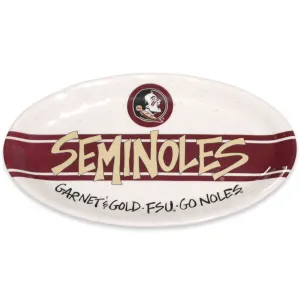 Magnolia Lane Seminole Logo/Seminoles Design Melamine Oval Platter