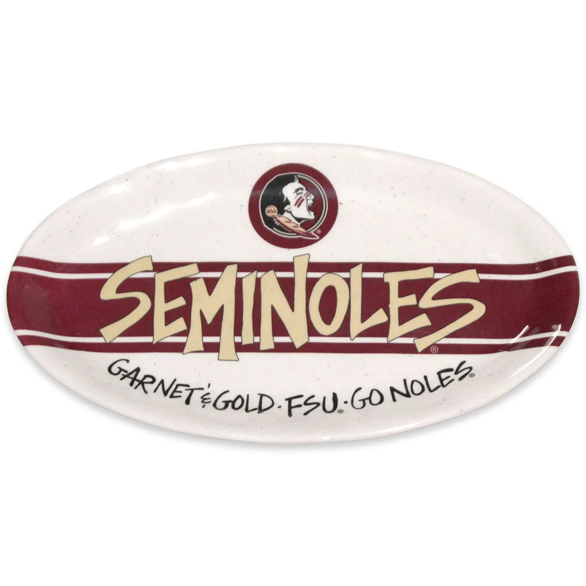 Magnolia Lane Seminole Logo/Seminoles Design Melamine Oval Platter