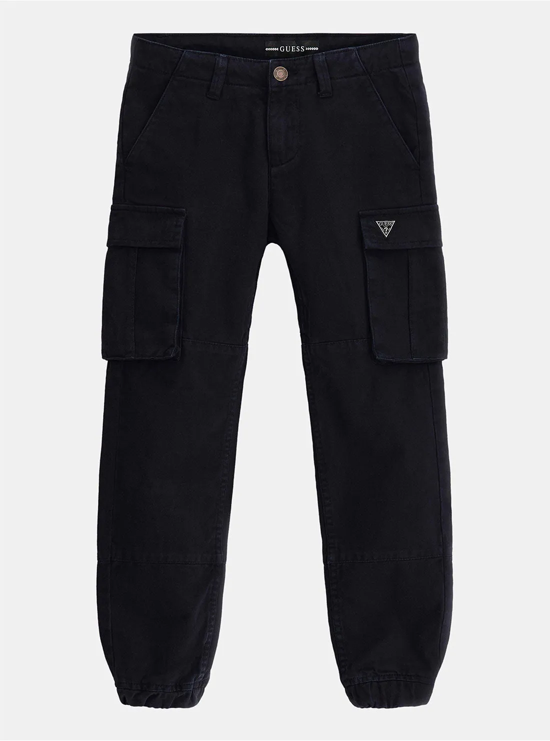 Navy Gabardine Cargo Pants (7-16) Guess