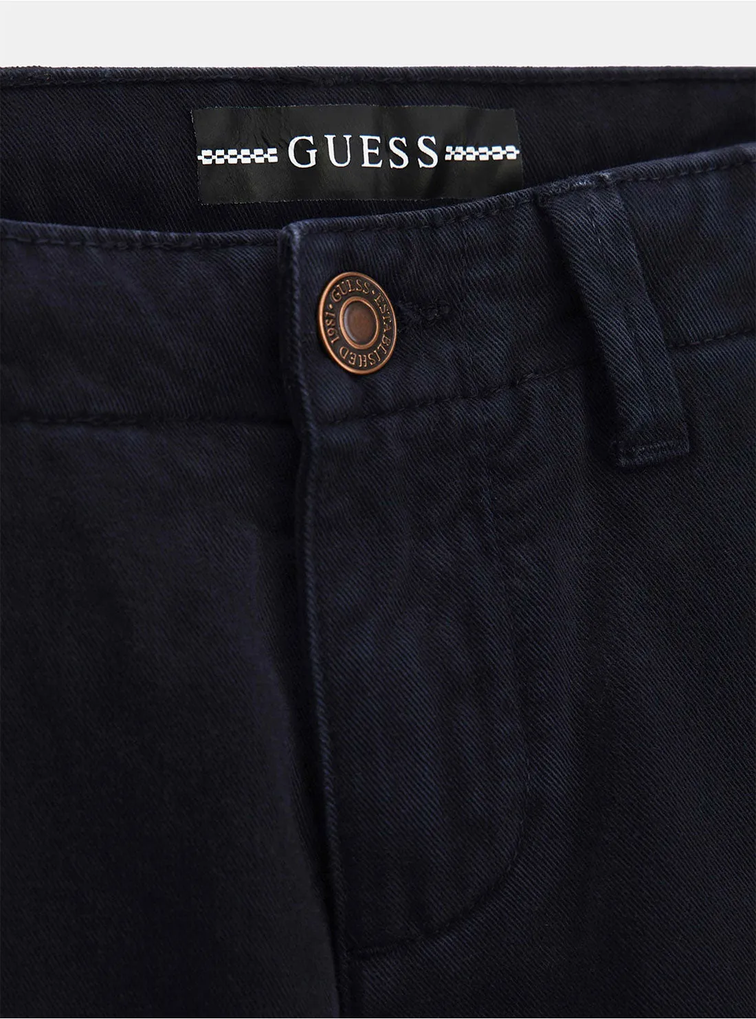 Navy Gabardine Cargo Pants (7-16) Guess