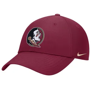 Nike Youth Seminole Logo Adjustable Dri-fit Club Structured Cap - Garnet