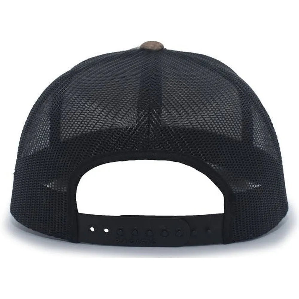 Pacific Headwear Camo Snapback Trucker Cap