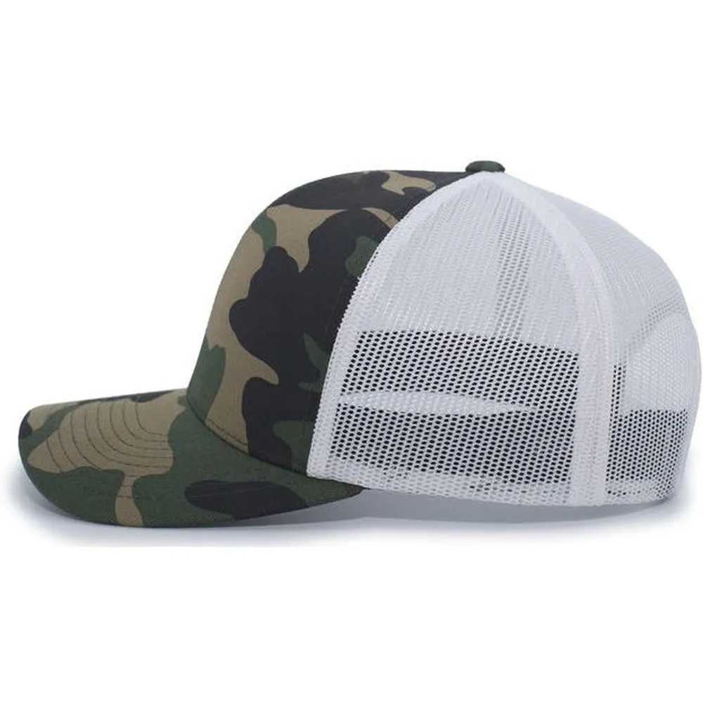 Pacific Headwear Camo Snapback Trucker Cap