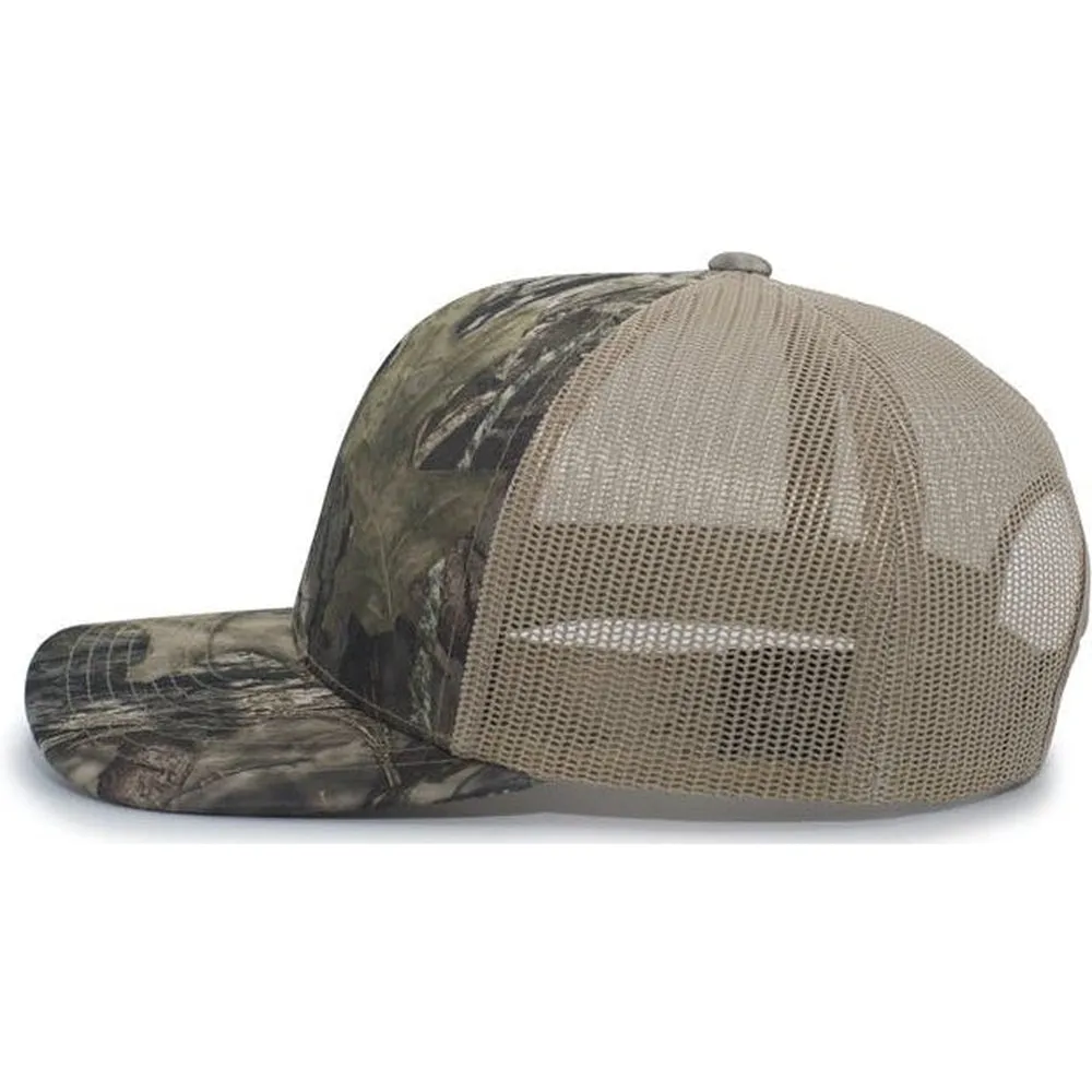 Pacific Headwear Camo Snapback Trucker Cap