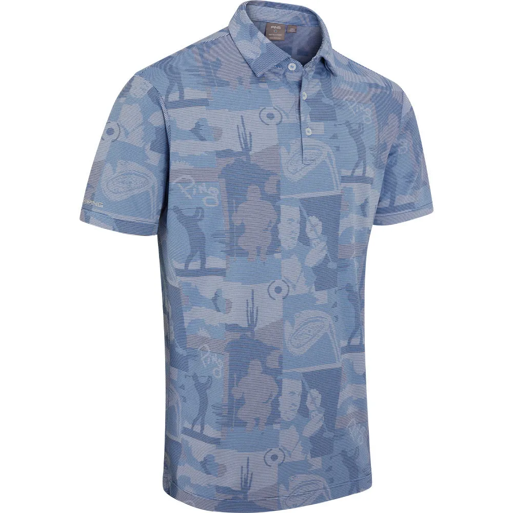 Ping Legacy Polo Shirt - Cornflower Blue Multi