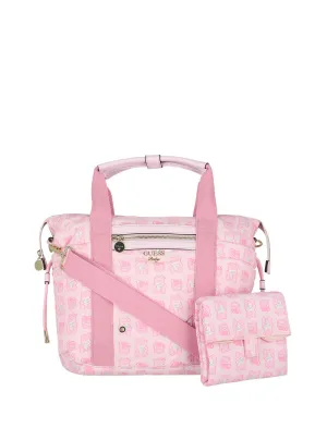 Pink Bear 3-Pack Mommy Baby Bag and Mat Set Guess