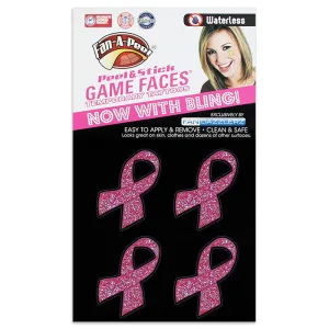 Pink Ribbon Face Tattoos