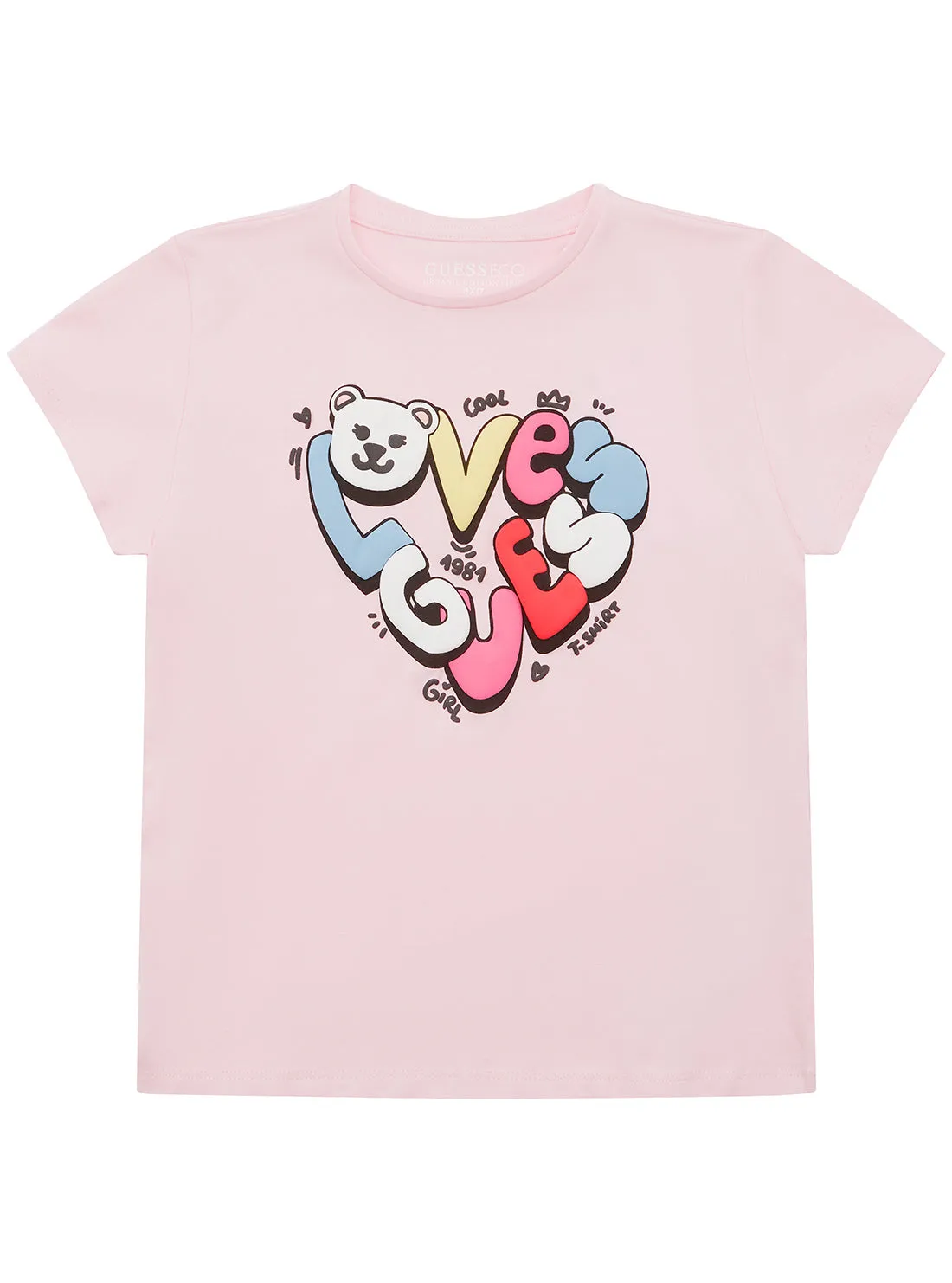 Pink Short Sleeve T-Shirt (2-7) Guess