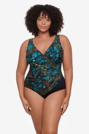 Plus Size Oceanus One Piece in Flor De Mare