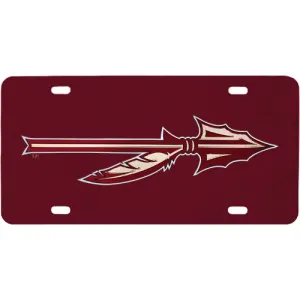 Rico Spear Logo Mirrored Acrylic License Plate - Garnet
