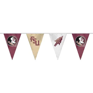 Sewing Concepts Seminole Logo/Stacked FSU/Arrowhead Design Pennant String - Garnet/Gold/White