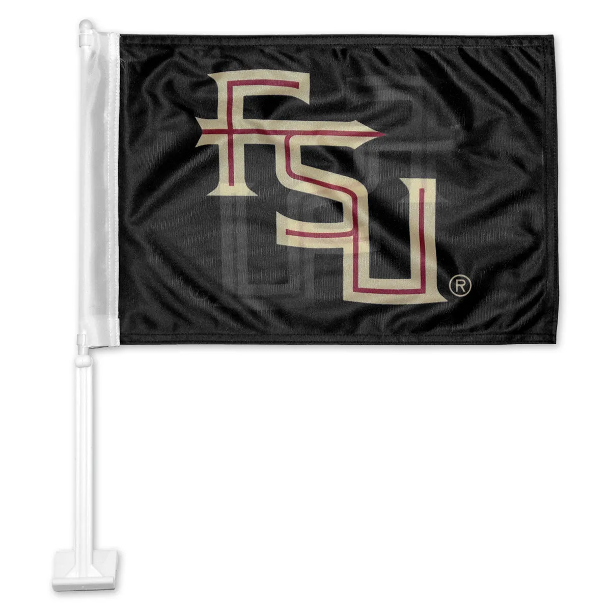 Sewing Concepts Stacked FSU Logo Car Flag - Black