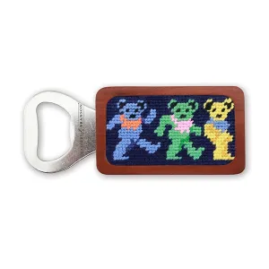 Smathers & Branson Dancing Bears Needlepoint Bottle Opener - Dark Navy