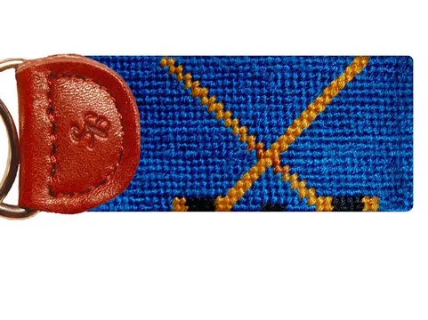 Smathers and Branson Hockey Needlepoint Key Fob