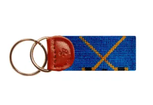 Smathers and Branson Hockey Needlepoint Key Fob