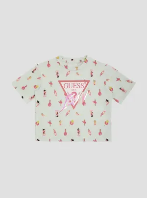 Summer Days Print T-Shirt (7-16) Guess