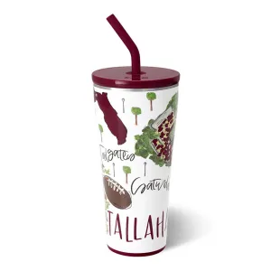 Swig Saturdays in Tallahassee Design 32oz Stainless Steel Tumbler with Straw