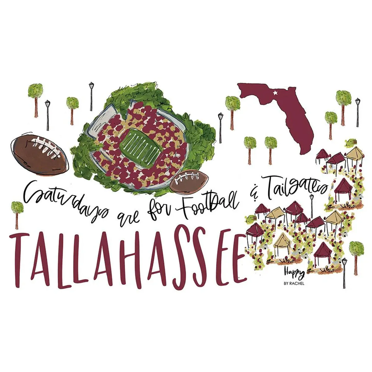 Swig Saturdays in Tallahassee Design 32oz Stainless Steel Tumbler with Straw