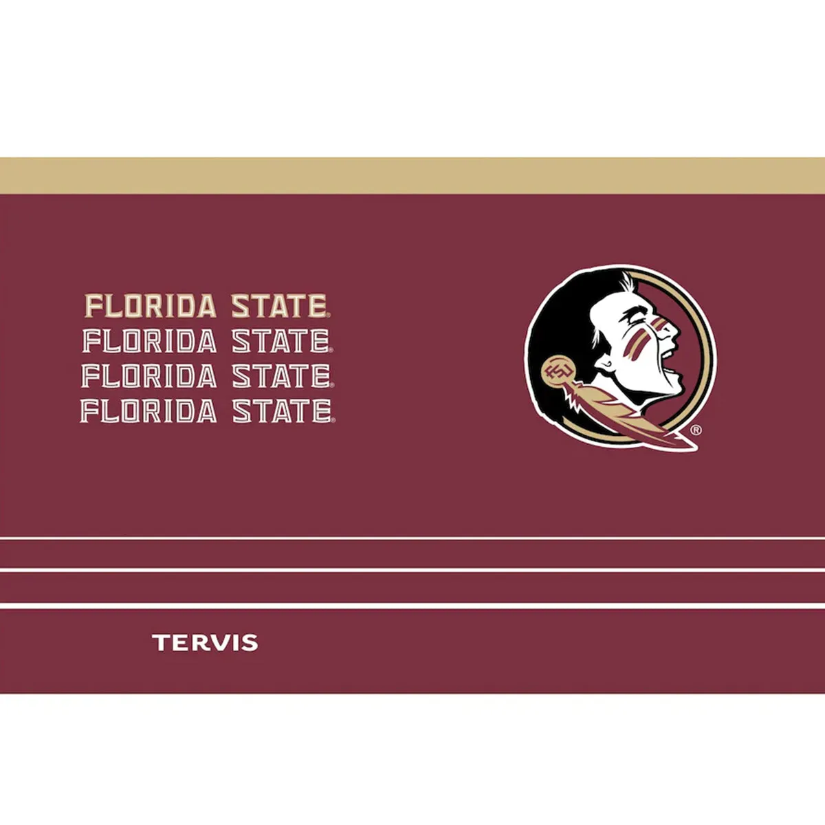 Tervis Repeat Florida State/Seminole Logo Design 30oz Stainless Steel Insulated Tumbler - Garnet