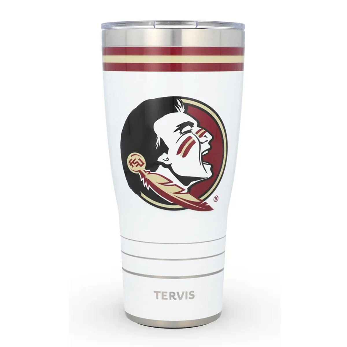 Tervis Seminole Logo/Florida State Design 30oz Stainless Steel Insulated Tumbler - White