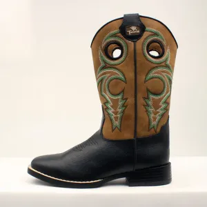 Twister Kid's Black & Brown Colton Boots