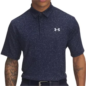 Under Armour Playoff 3.0 Printed Polo Shirt - Midnight Navy/Downpour Grey/Halo Gray