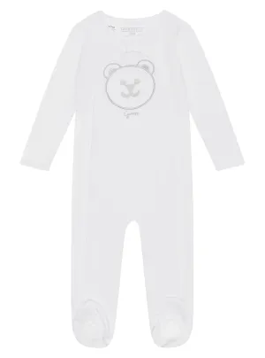 White Interlock Overall (0-12M) Guess