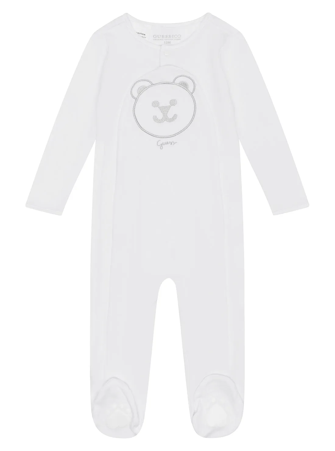 White Interlock Overall (0-12M) Guess
