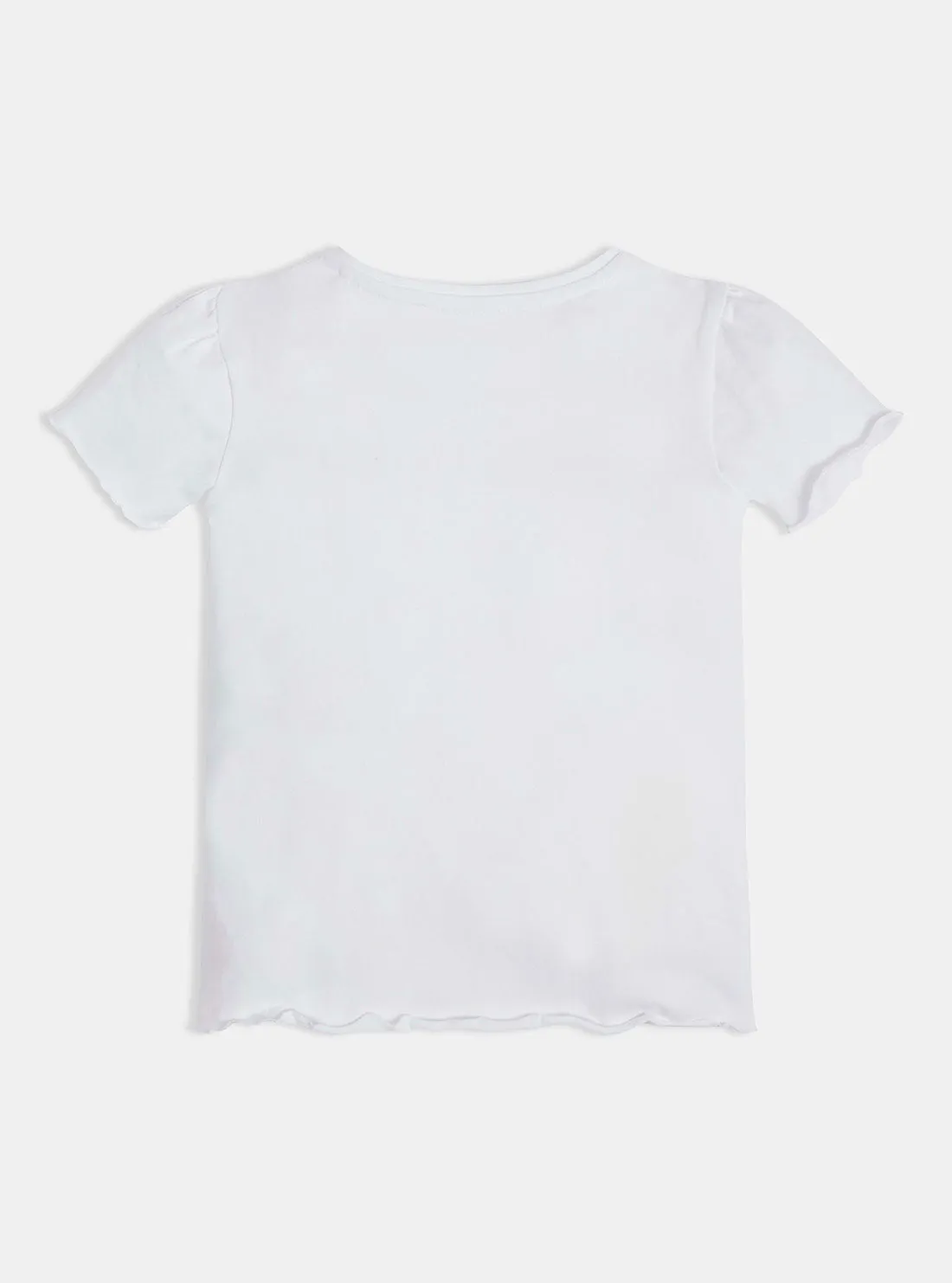 White Layered Triangle Logo T-Shirt (2-7) Guess