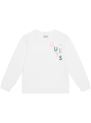 White Long Sleeve Active Jumper (2-7) Guess