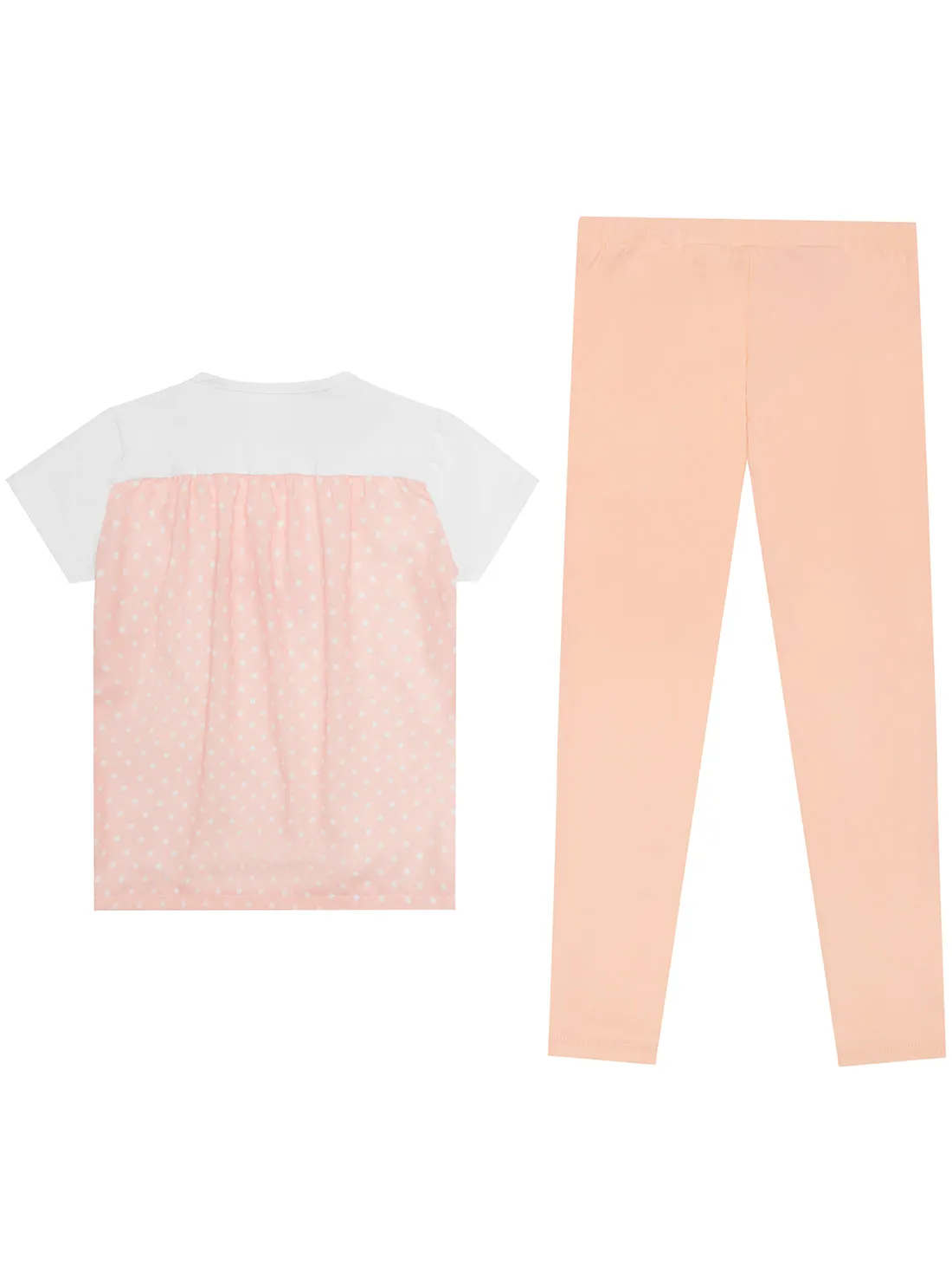White Orange T-Shirt and Leggings Set (2-7) Guess
