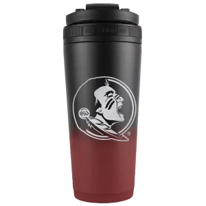 Wincraft Seminole Logo 26oz Stainless Steel Ice Shaker Bottle - Black/Garnet